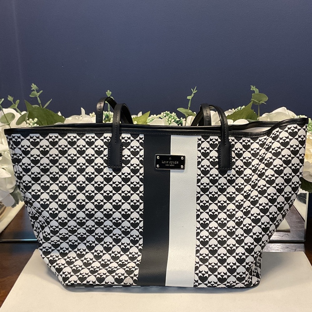 Kate Spade Black and White Patterned Tote